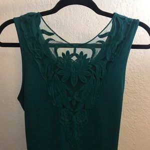 Emerald green short dress